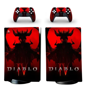 Diablo PS5 Dijital Cilt Sticker Çıkartma Kapak Konsol ve 2 Kontrolörleri için Vinil Skins