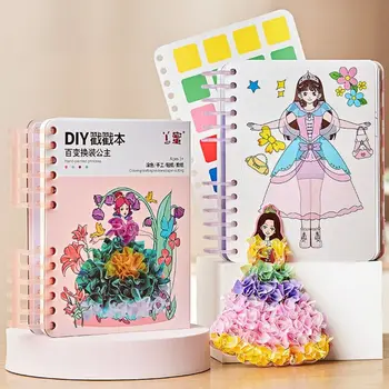 DIY Boyama Sticker Poke Sanat DIY Oyuncaklar Alay Prenses 3D Eğitici Poke Boyama Bulmaca Kumaş Sanat Frenzy Çocuk Hediyeler