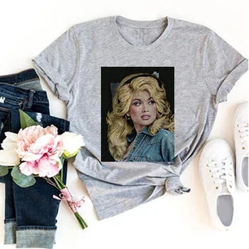 Dolly Parton t-shirt kadın yaz anime komik t shirt kadın 2000s giyim