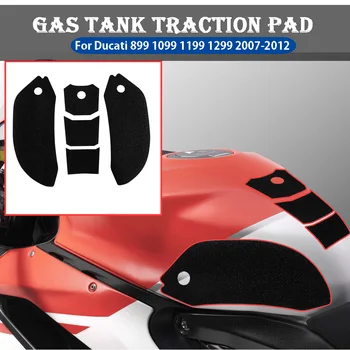 Ducatı 899 1099 1199 1299 2007-2012 için Motosiklet Çekiş Sticker Koruyucu Anti kayma Yakıt Tankı Pedleri Gaz Kavrama Diz