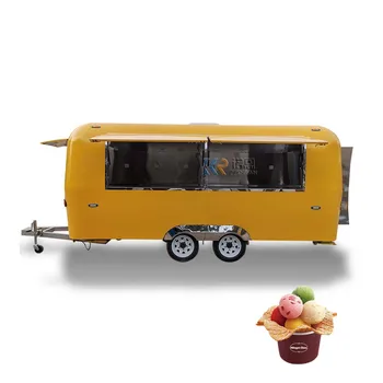 Düşük fiyat Popüler Aperatif Otomat Kiosk 4 Tekerlekli Mobil yemek arabası Kahve Pizza Gıda Römork dondurma Gıda Römork