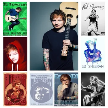 E-Ed Sheeran Popüler Şarkıcı Posteri Duvar Sanatı Ev Dekor Odası Dekor Dijital Boyama Oturma Odası Restoran Mutfak Sanat