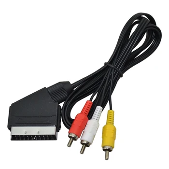 E56B NES Konsolu İçin RGB Hattı Scart 3 RCA Video Kabloları Değiştirme