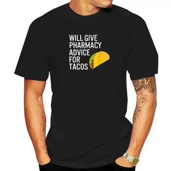 Eczane Teknisyeni Tshirt Eczacı Hediye Tavsiye Tacos İçin Klasik T Shirt Gömme Üstleri T Shirt Pamuk Erkekler Avrupa