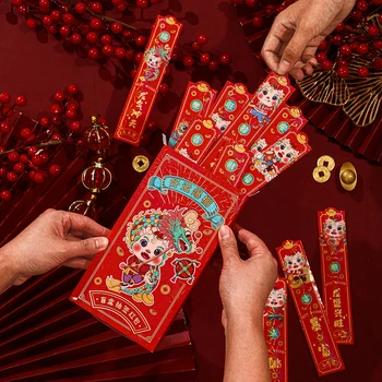 Ejderha Yılı 12 Şanslı Kura ile Kırmızı Zarf Ejderhanın 2024 Yılı Çin Yeni Yılı Bahar Şenliği Kırmızı Paketler