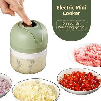 Elektrikli Mini Sarımsak Kıyıcı USB Kıyma Makinesi Sarımsak Ezici Makinesi Sağlam Dayanıklı Ezilmiş Zencefil Sebze Kırıcı Mutfak