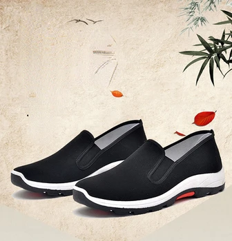 Erkek Bez Ayakkabı Nefes Hafif Düz Yaz Klasik Loafer'lar rahat ayakkabılar Yürüyüş Ayakkabısı Erkek rahat ayakkabılar