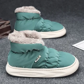 Erkek kadın Sıcak Kar Botları Kış Yeni Kore Peluş Kalın Rahat Kaymaz pamuklu ayakkabılar Açık Seyahat Rahat Ayakkabılar2024