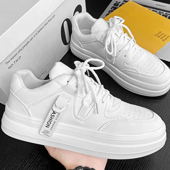 Erkekler Vulkanize ayakkabı 2023 Yeni Moda Yaz Marka Tasarımcısı Lace Up gündelik ayakkabı Deri Flats Ayakkabı Zapatillas Hombre