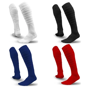 Futbol çorapları Atletik Amerikan futbolu çorapları Ekstra Uzun Yastıklı Ezme spor çorapları