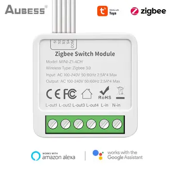 Gang Tuya WiFi Zigbee akıllı anahtar modülü İle Çift Yönlü Kontrol Akıllı Ev Alexa Ev İle Çalışır Yandex Alice