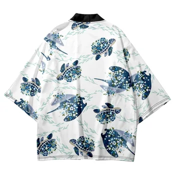Geleneksel giyim yaz Gevşek Kimono Streetwear Erkekler Kadınlar Hırka Japon Elbise