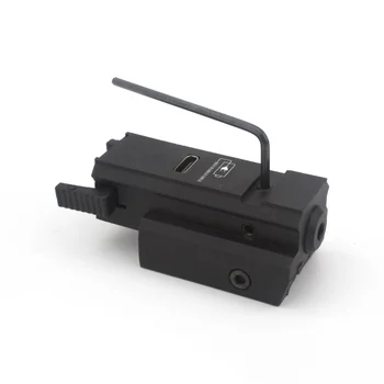 Glock Lazer Sight Taktik Tabanca lazer işaretçi Sight uyar 20mm 11mm Picatinny Weaver Rail USB Lazer Kolimatör