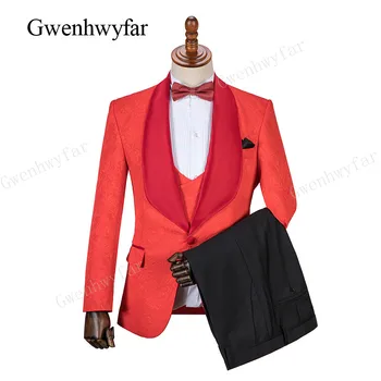Gwenhwyfar Moda Erkek Takım Elbise 2023 slim fit uzun kollu erkek gömlek Takım Elbise Son pantolon ceket Tasarım Düğün Parti Blazer Damat Smokin Kostüm Erkekler 3 adet