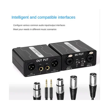 GX200 ses yalıtımı Çift Kanallı 6.5 XLR Mikser ses yalıtımı Akım Ses Gürültü Mikser Mikrofon Ortak Zemin Filtresi