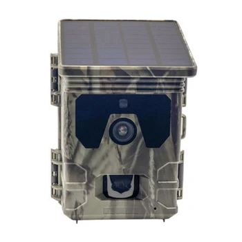 Güneş Enerjili Gece Görüş takip kamerası 50MP 4K Avcılık Kameralar 0.3 S Tetik Zaman takip kamerası Avcılık Aksesuarları