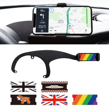 Güvenli Araba All-in-one Taşınabilir Alüminyum Alaşımlı Montaj Cep Telefonu GPS Tutucu MİNİ Cooper İçin R55 R56 Telefon Tutucu iPhone Huawei İçin
