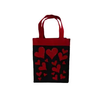 Güzel Kalp Desenleri hediye keseleri Mevcut Taşıma Çantası Bez hediye paketi kulplu çantalar sevgililer Günü Doğum Günleri İçin