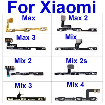 Güç ve Ses Yan Düğme Flex Kablo Xiaomi Mi Max İçin 3 2 Güç Ses Kontrol Anahtarı Flex Şerit Mi Mix İçin 4 3 2 2s Onarım Parçaları