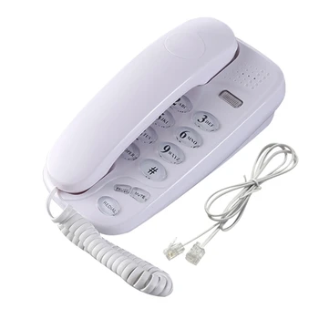 H4GA duvara monte telefon sabit sabit masaüstü telefonlar çağrı ışığı, sessiz ve tekrar arama fonksiyonu ile net ses