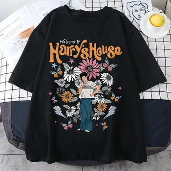 Harrys Evı Kadın T-Shirt Pamuk Yaz Manga Grafik Kısa Kollu Tee Yumuşak Özgünlük Dilim Yaşam Bireyselleştirme