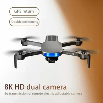 Hava Fotoğrafçılığı için 8K HD Piksel Kamera RC Helikopter Sürahi LU3-Dron GPS Uzaktan Kumanda İle Motor Çekirdeksiz Katlanabilir