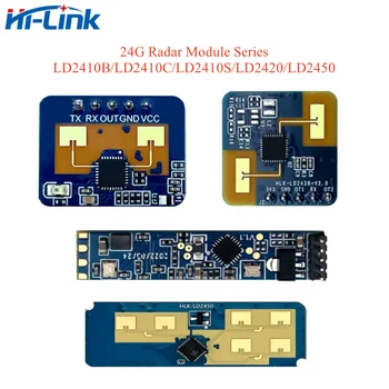 Hi-Link 24G HLK-LD2410B LD2410C LD2410S LD2420 LD2450 FMCW 24G Akıllı İnsan Varlığı Hareket Durumu Sensörü Radar Modülü Elektronik