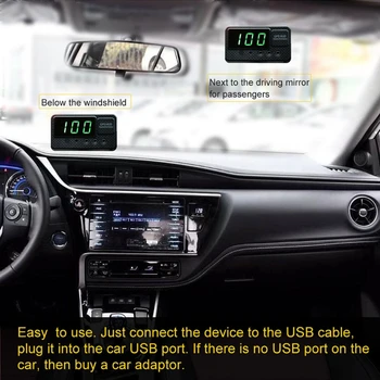 HUD GPS Hız Göstergesi Otomatik Aşırı Hız Uyarı Dijital Araba hız Göstergesi damla nakliye
