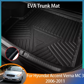 Hyundai Accent Verna için MC 3 2006 2007 2008 2009 2010 2011 Otomatik Aksesuar Araba EVA Gövde Mat Zemin Tepsisi Astar Kargo Boot Carpe