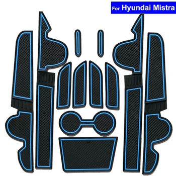 Hyundai Mistra için Kapı Oluk Mat 14 Adet kaymaz Araba İç Kapı Kapısı Yuvası Mats Halılar Pozisyon Bardak Tutucu Pedleri