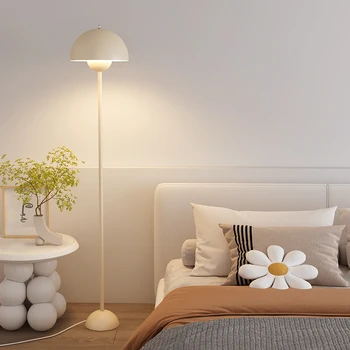 Ins Krem Tarzı Zemin Lambası Oturma Odası Kanepe Kenar Fransız Retro Yatak Odası Başucu Tomurcuk Atmosfer Masa Lambası