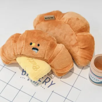 INS Yeni Simülasyon Pet Oyuncaklar Kruvasan Gizlemek Gıda Koklama Oyuncaklar Sıkıntı Rahatlatmak Komik Sondaj peluş oyuncaklar Bichon Oyuncak Köpek Oyuncakları