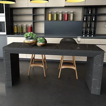 Iskandinav bar masası modern minimalist siyah meşe renk masa ev postmodern