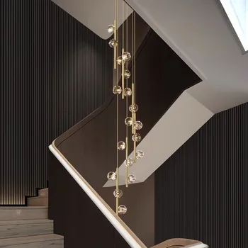 Iskandinav ev dekorasyon, merdiven avize, oturma odası ve yemek odası Kolye ışıkları, tavan lambası, iç mekan aydınlatması