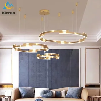 Iskandinav Modern basit LED avize yemek odası yatak odası çalışma otel başucu kolye lambaları oturma odası dekor halka kolye ışıkları