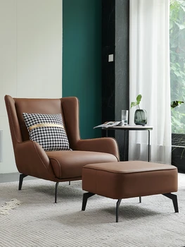 Italyan minimalist ışık lüks kanepe sandalye basit tek kaplan sandalye tasarımcı tembel oturma odası eğlence müzakere sandalye