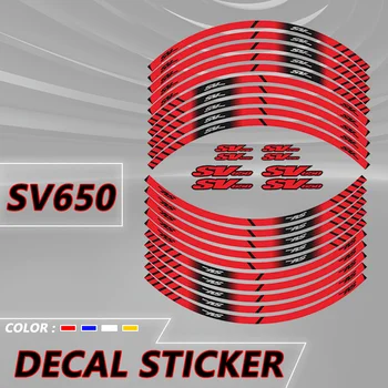 Için SV650 sv650 X / S DL1000 V-STROM 650 v-strom 1000 Motosiklet Çıkartmalar Yansıtıcı Ön Arka Tekerlek Sticker Jant Çizgili Çıkartmaları