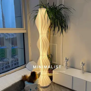 Işık ve gölge zemin lambası Modern Minimalist tarzı oturma odası sanat yatak odası kanepe atmosfer Ins tarzı iskandinav tarzı beyaz Hula