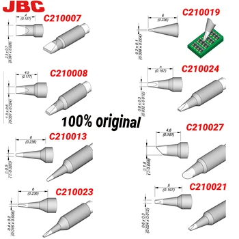 JBC Orijinal C210 Serisi havya Ucu Kurşunsuz Demir SMD ICD Tamir Araçları JBC Lehimleme İstasyonu T210 Kolu