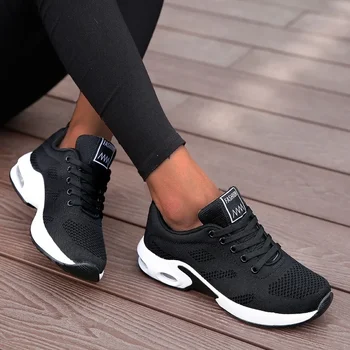 Kadın Platformu gündelik ayakkabı Ayakkabı Örgü Nefes koşu ayakkabıları Tıknaz Yaz Spor Tenis Ayakkabıları 2024 Lüks vulkanize ayakkabı