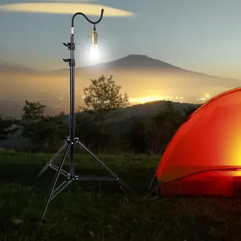 Kamp ışık standı hafif uygun lamba destek tutucu Tripod dayanıklı taşınabilir açık ışık lambası fener piknik yürüyüş
