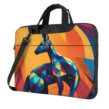 Kanguru laptop çantası Soyutlama Çizim Macbook Air Pro İçin Microsoft 13 14 15 15.6 Kol Çantası Yumuşak Darbeye Dayanıklı Kılıfı