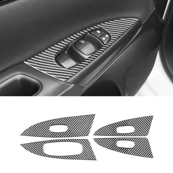 Karbon Fiber Pencere Kaldırma Anahtarı düğme kapağı Trim Nissan Sentra Sylphy 2016-2019 Aksesuarları