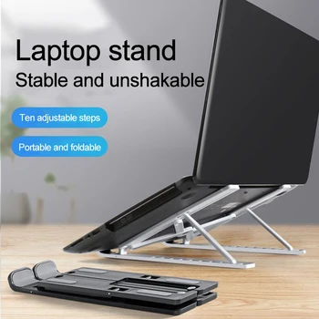 Katlanabilir laptop standı Taşınabilir Dizüstü Destek Tabanı Tutucu Ayarlanabilir Yükseltici Soğutma Braketi Dizüstü ve Tablet Aksesuarları