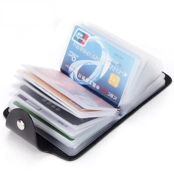 Kawaii 24 Yuvaları kart tutucu Taşınabilir Kredi Banka Kartı Durumda Kartvizit Fotoğraf Tutucu cüzdan Nakit Tutucu Debriyaj masa düzenleyici