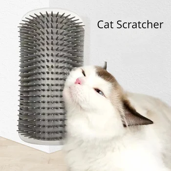 Kedi Köşe Fırça Tarak Masaj Kedi Kemer Plastik Scratcher Kaldır Saç Tarak Tımar Catnipli Kedi Kendi Kendini Temizleyen Kedi Kaynağı
