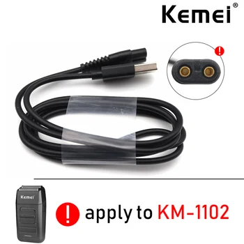 Kemei KM-1102 Orijinal USB Güç şarj aleti kablosu Profesyonel Saç Kesme Saç Düzeltici Makinesi Aksesuarları