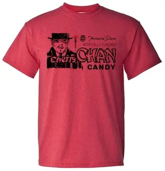 Kiraz Chan T-shirt erkek yetişkin klasik fit pamuk karışımı erkek heather kırmızı tee