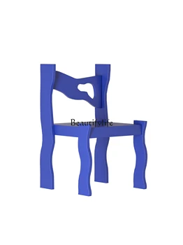 Klein Mavi Sanat Tasarımı Fütüristik Yemek Sandalyesi Klasik Düzensiz Sandalye