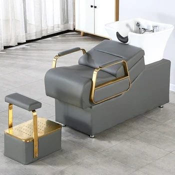 Konfor Şampuan Saç salon sandalyesi Güzellik Duş Lüks Masaj Başlığı Spa Yatak Tay Terapi Behandelstoel Salon Ekipmanları LJ50SC